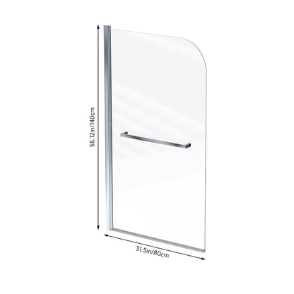 180 Degree Rotation Over Bath Shower Screen With Handle