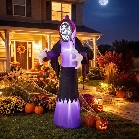 11 FT Halloween Inflatable Grim Reaper Decoration with LED Lights