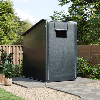 Garden Storage Shelter with Waterproof PE Cover & Roll-Up Zipped Door