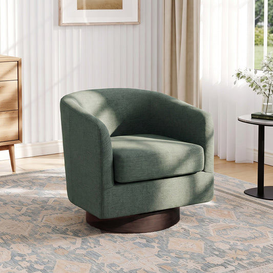 360° Swivel Upholstered Barrel Accent Chair Armchair
