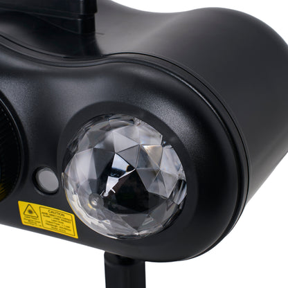 16W 10-LED Projector Light with Laser Star Effect & 10 Interchangeable Festive Slides