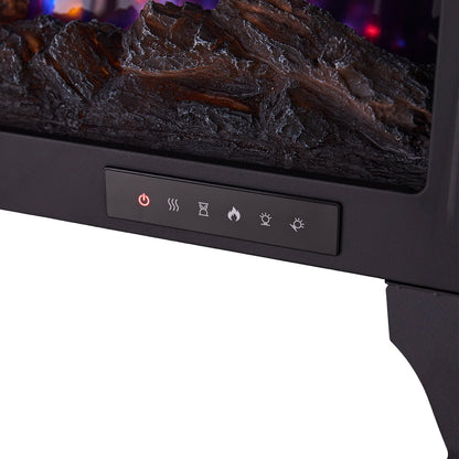 Freestanding Electric Fireplace Heater with Remote Control