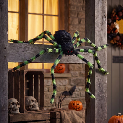 Giant Halloween Spider Decoration with 7m Web