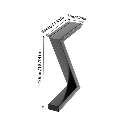 Set of 2 Metal Table Legs in 40cm Height