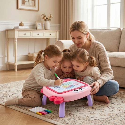 Double-Sided Cartoon Magnetic Drawing Board for Kids