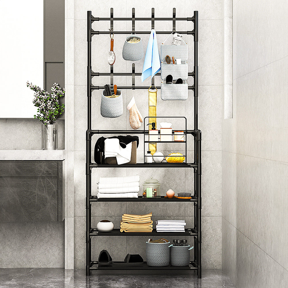 Entryway 4 Tier Shoe Rack with Coat Hanger