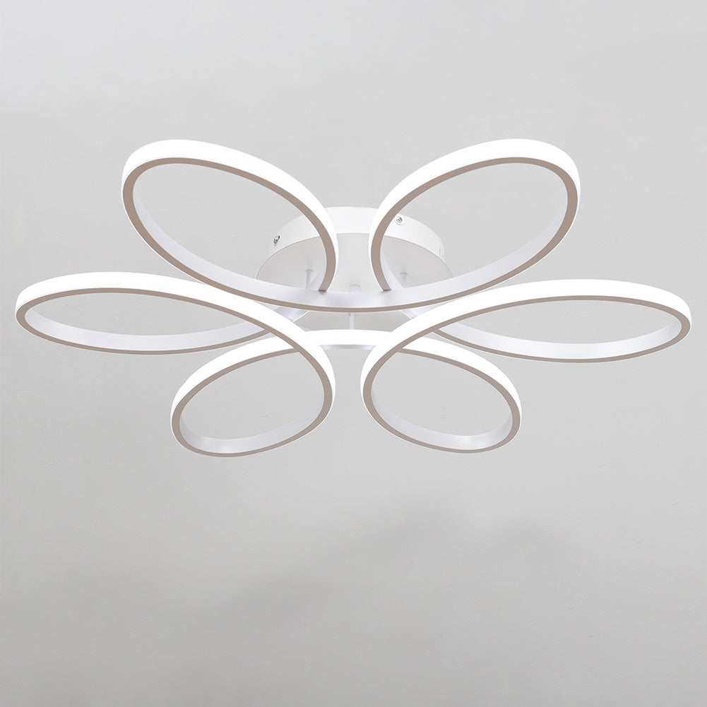 Modern Acrylic Petal LED Semi Ceiling Light
