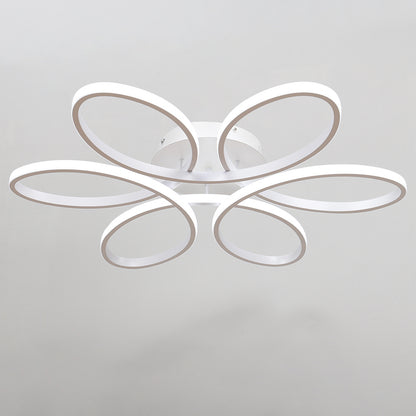 Modern Acrylic Petal LED Semi Ceiling Light