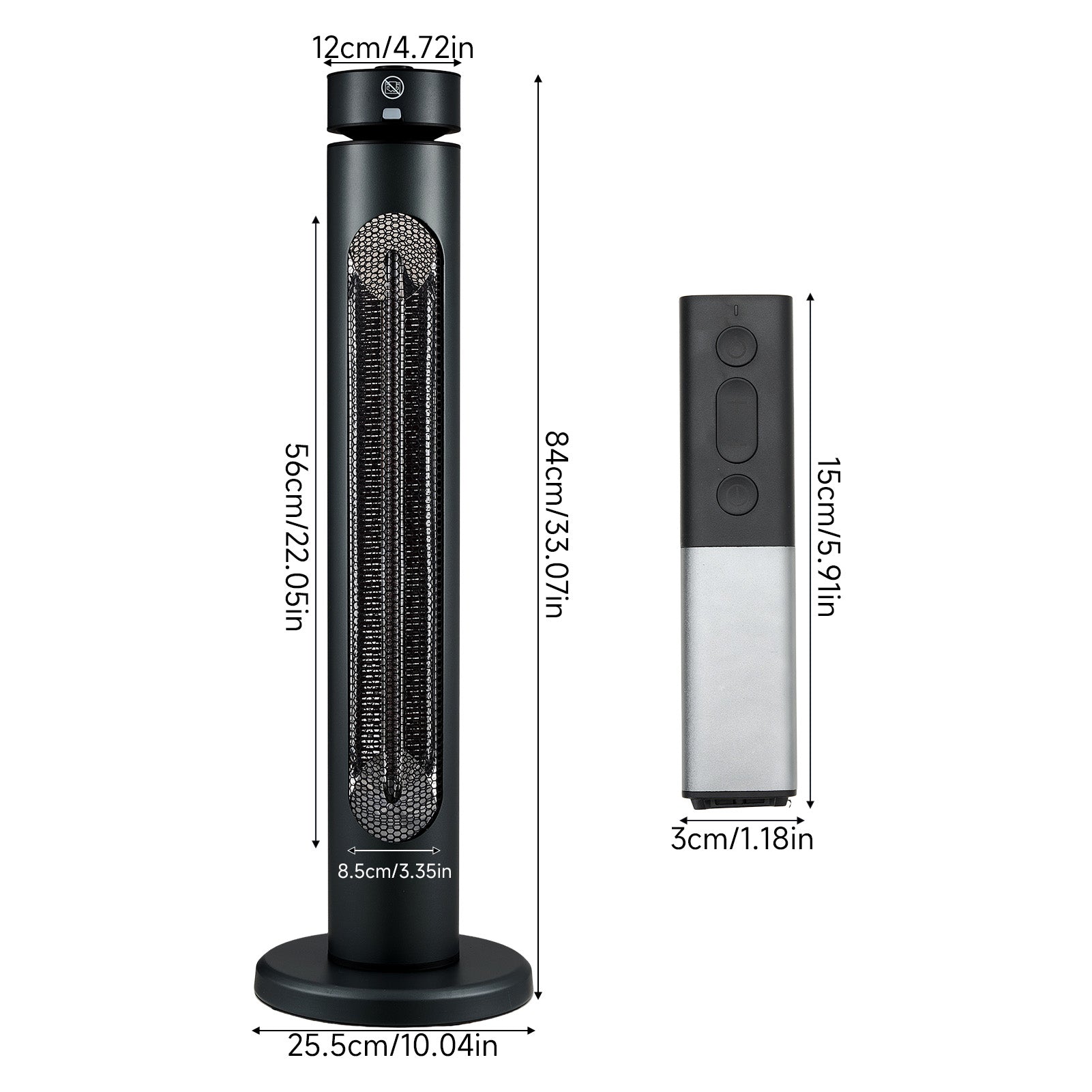 2000W Freestanding Infrared Patio Heater with Remote Control IP45 Rated