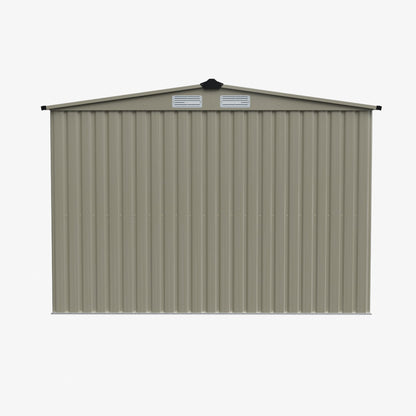 8 x 6 ft Metal Garden Storage Shed with Apex Roof & Double Doors