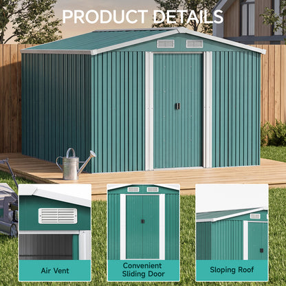 Steel Garden Storage Shed with Apex Roof