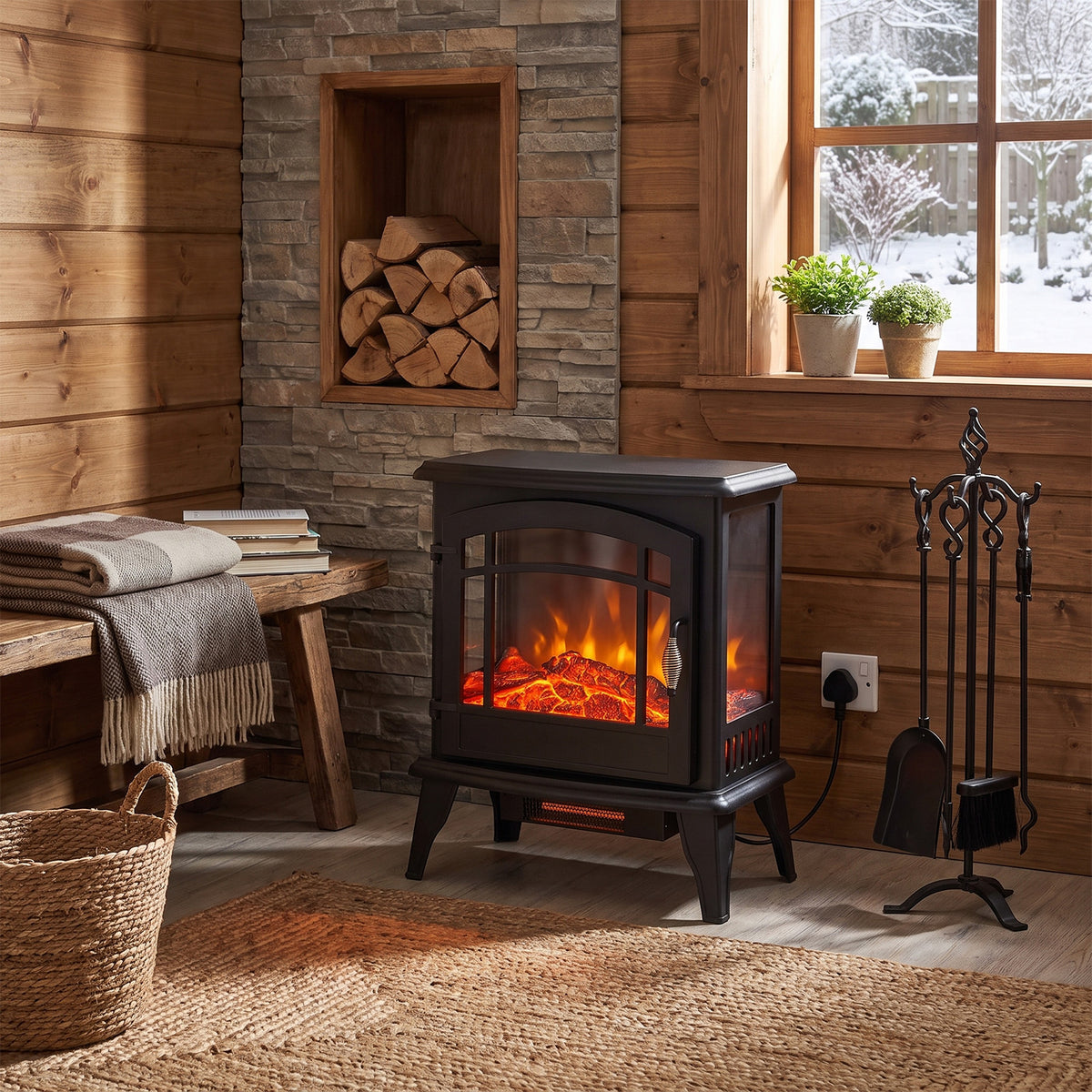 Freestanding Electric Fireplace Stove