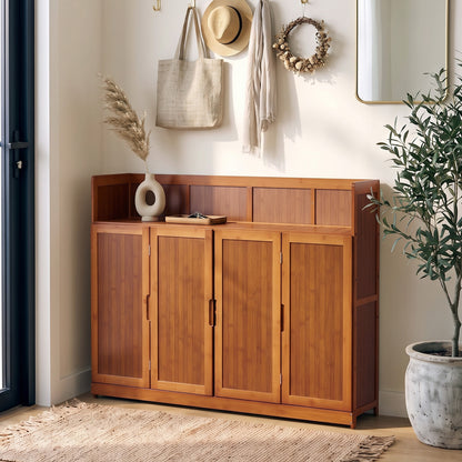 Shoe Storage Cabinet with Folding Doors
