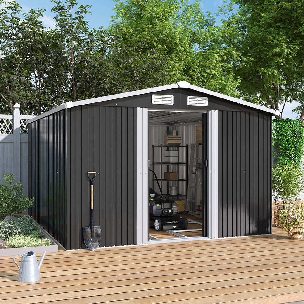 Steel Garden Storage Shed with Apex Roof