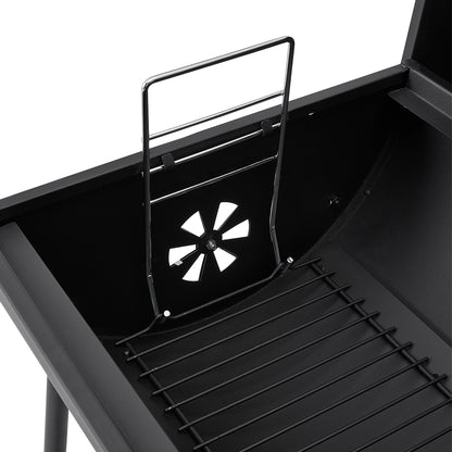 Outdoor Garden Charcoal Smoker BBQ Grill with Wheels