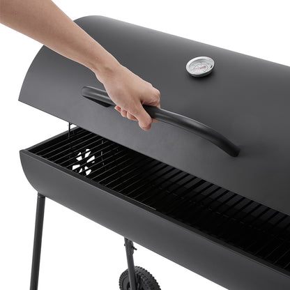 Outdoor Garden Charcoal Smoker BBQ Grill with Wheels