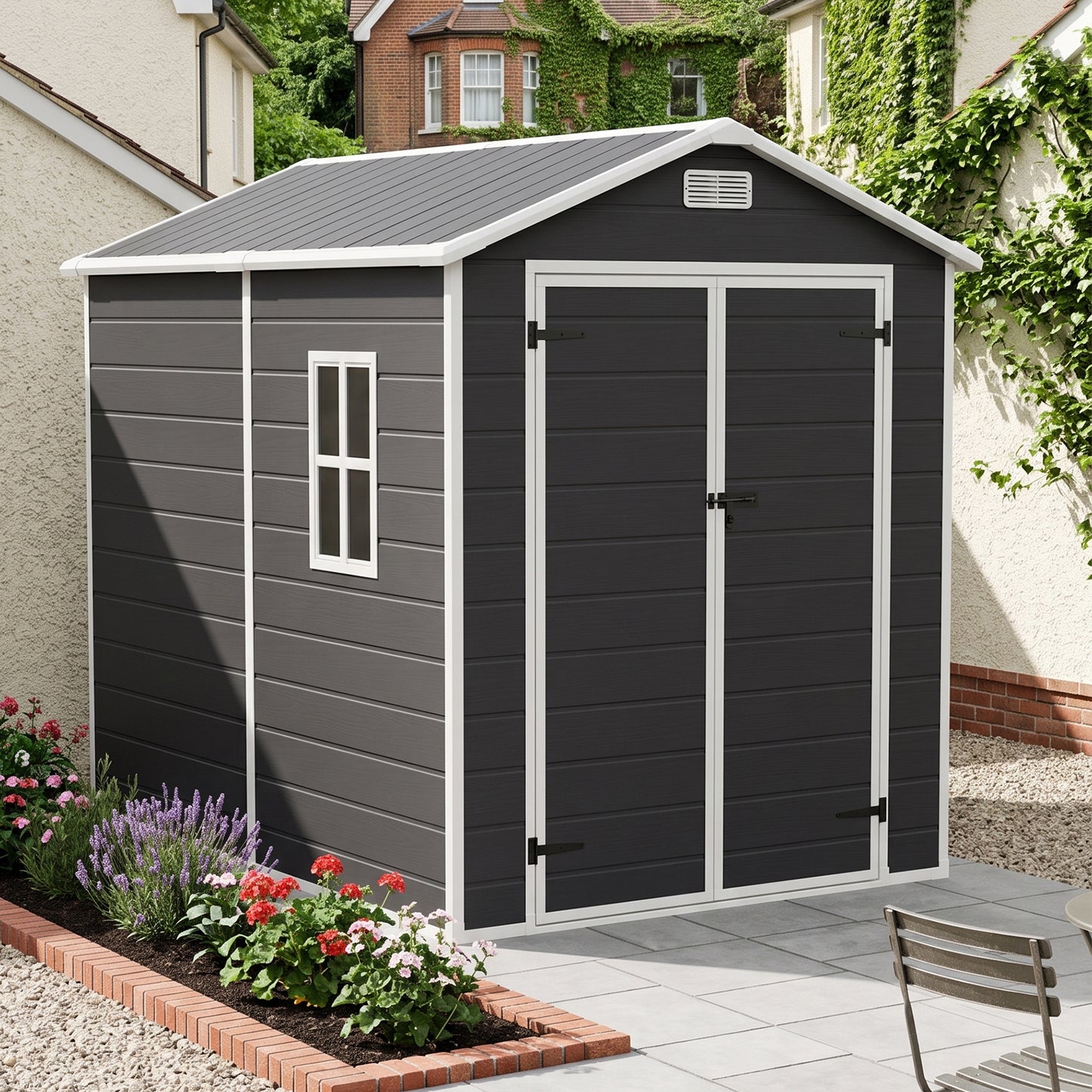 6x8 FT Outdoor Garden Plastic Storage Shed