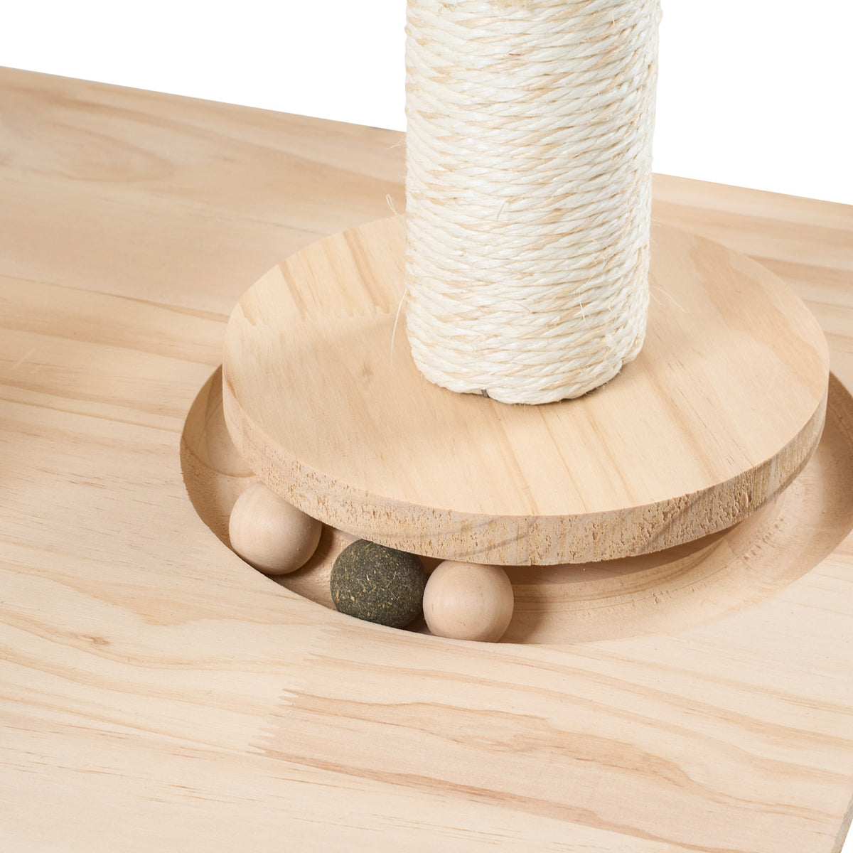 Cat Tree with Scratching Posts and Toy