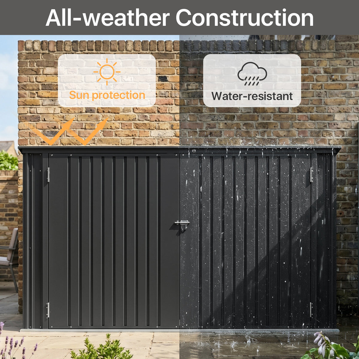 Outdoor Trash Bin Storage Shed