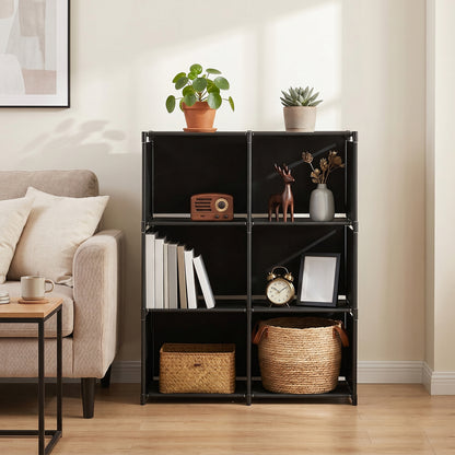 Freestanding Multi-tier Bookshelf Storage Shelf
