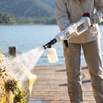 21V Cordless Handheld Pressure Washer Cleaner with 2 Batteries