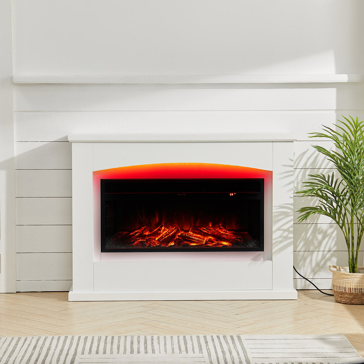 120cm W Electric Fireplace Mantel 7 Flames