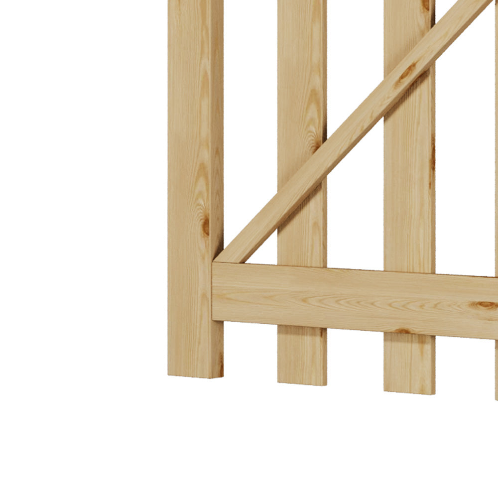 4x3ft Outdoor Wooden Garden Gate Fence Door