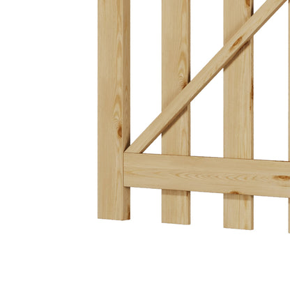 4x3ft Outdoor Wooden Garden Gate Fence Door