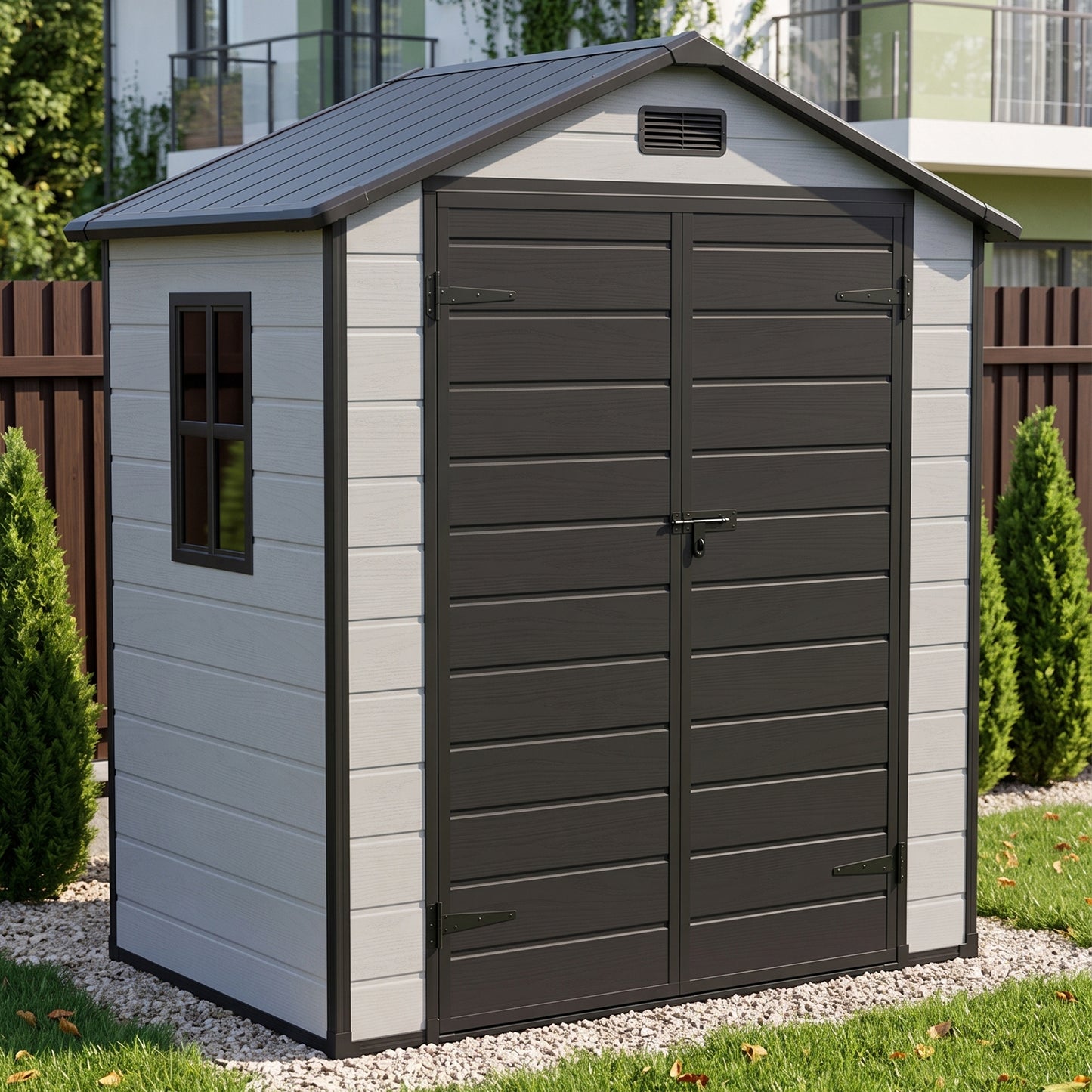6 x 4 FT Garden Plastic Storage Shed