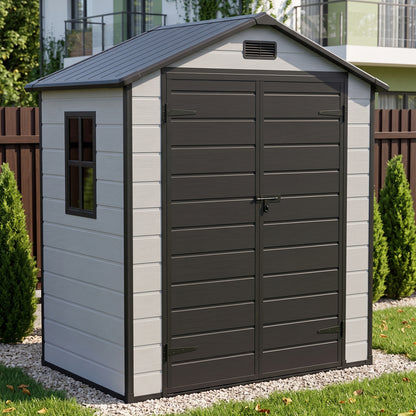6 x 4 FT Garden Plastic Storage Shed