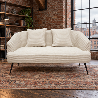 Modern Chenille 2-Seater Sofa with 2 Scatter Cushions