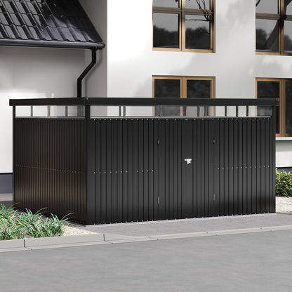 13x10FT Metal Garden Shed with Double Doors