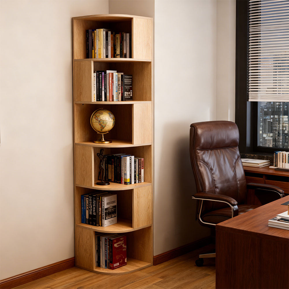 6-Tier Wooden Corner Storage Shelf