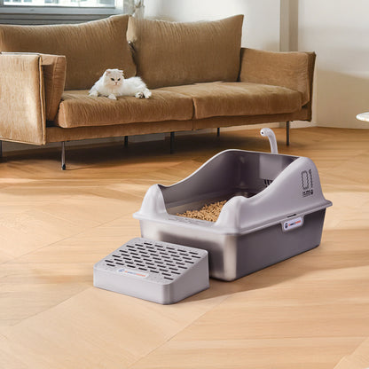 Large Stainless Steel Cat Litter Box