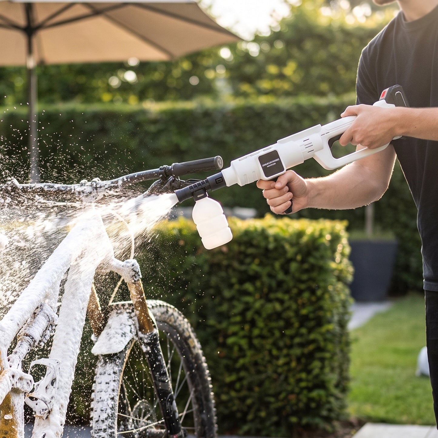 21V Cordless Handheld Pressure Washer Cleaner with 2 Batteries
