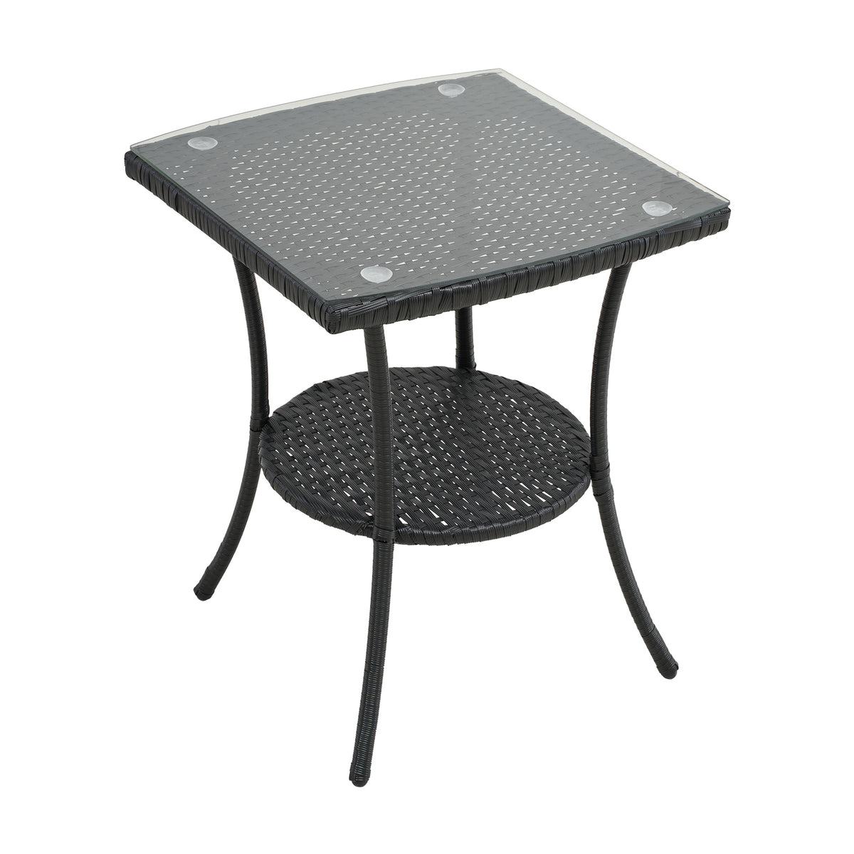 3-Piece PE Rattan Wicker Garden Furniture Bistro Set