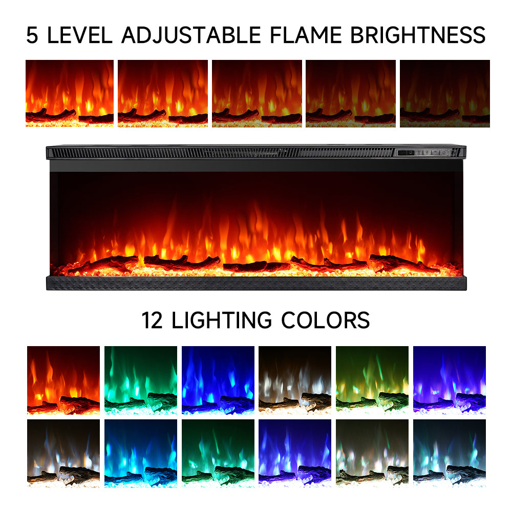 40inch Recessed and Freestanding Electric Fireplace