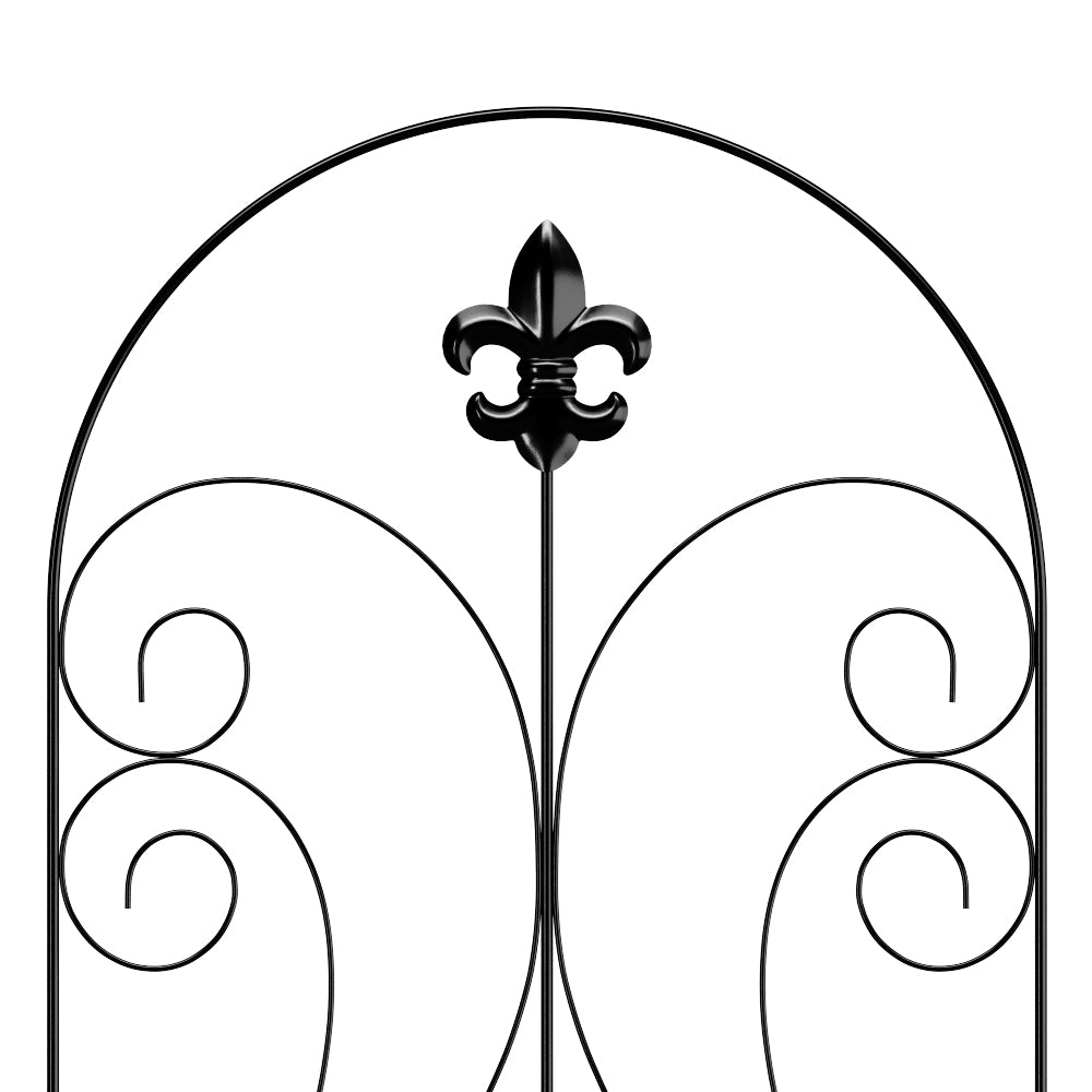 10-Panel Metal Arched Garden Fence Yard Borders Decor Set