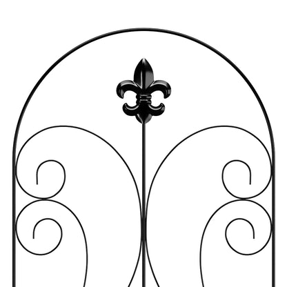 10-Panel Metal Arched Garden Fence Yard Borders Decor Set