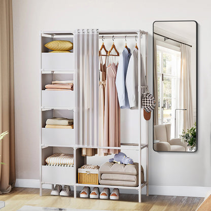 Portable Metal Closet Bedroom Cabinet