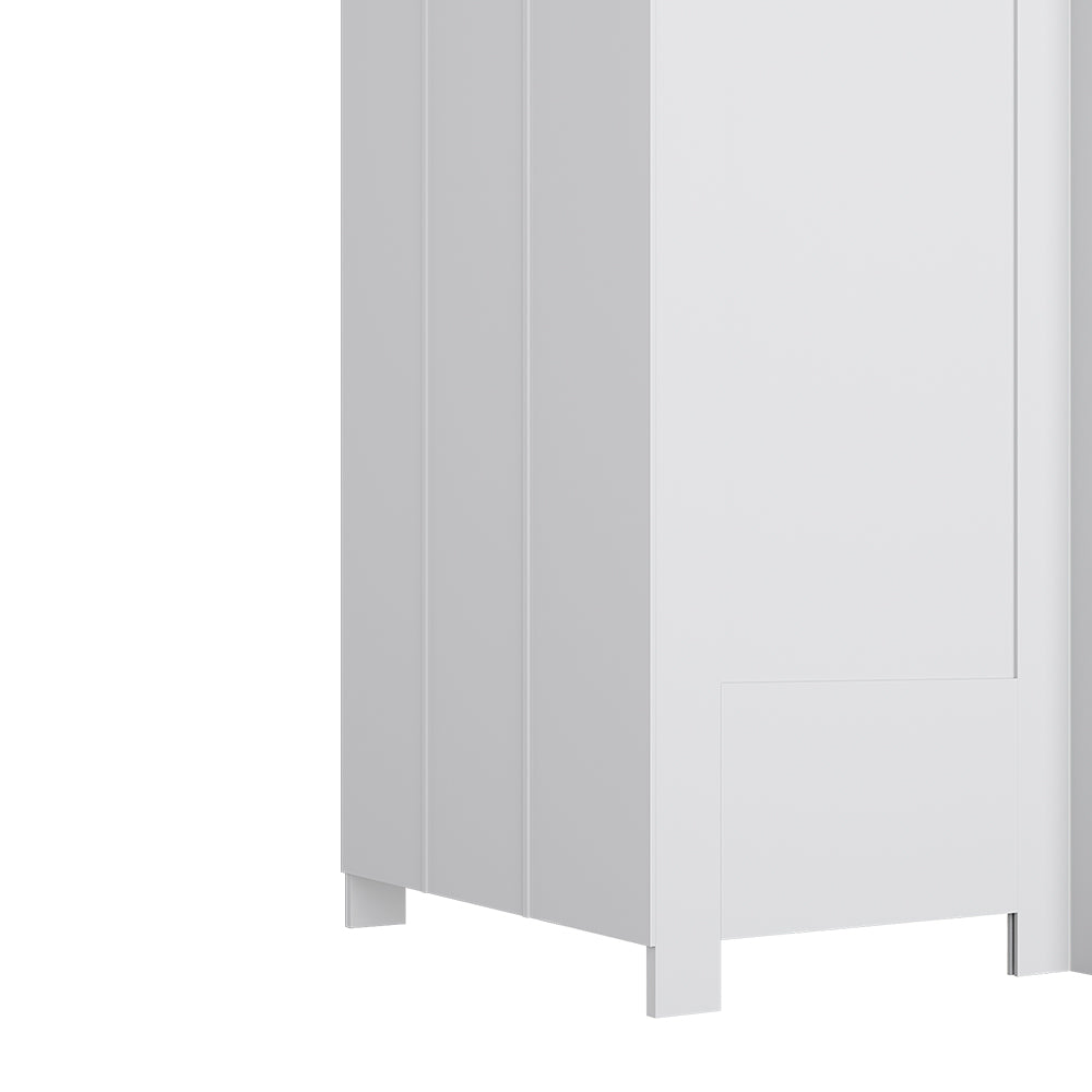Modern Double-Door Wardrobe with Drawer & Hanging Rail
