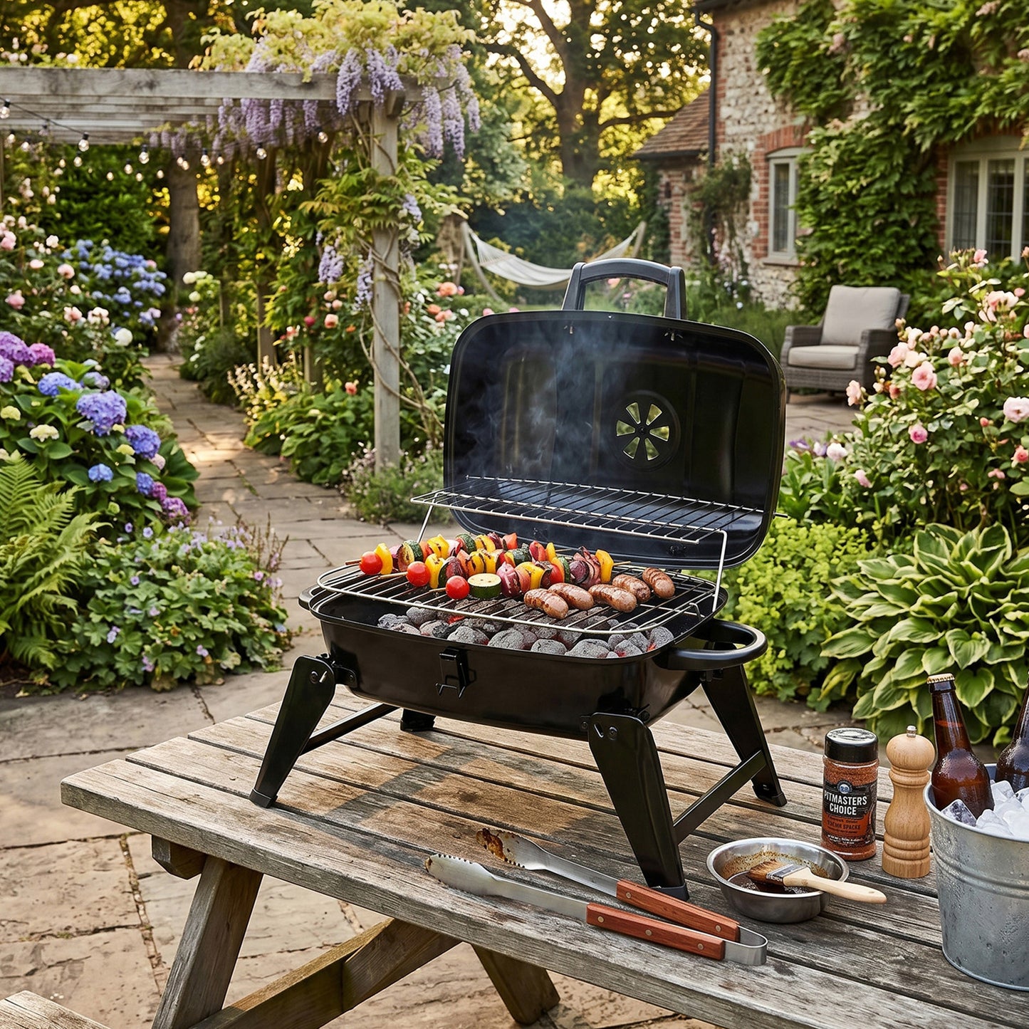 Portable Charcoal Grill BBQ for Outdoor Patio