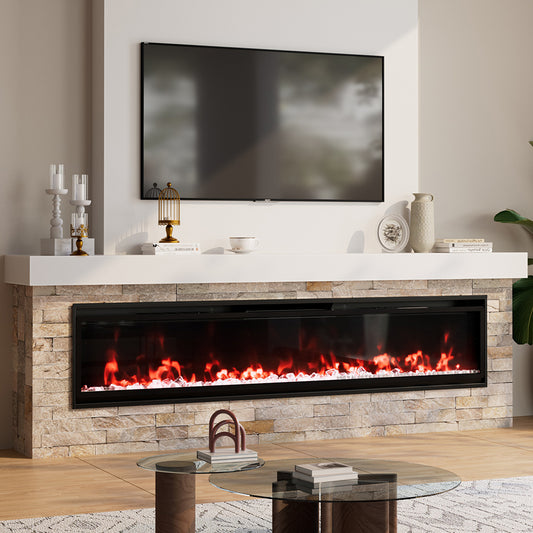 40/50/60-inch Wall Mounted Electric Fireplace with Remote Control