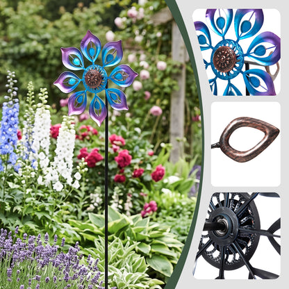 Outdoor Metal Wind Spinner for Garden & Patio