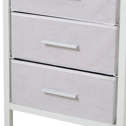 3-Drawer Nightstand with Charging Station & RGB Light Strip