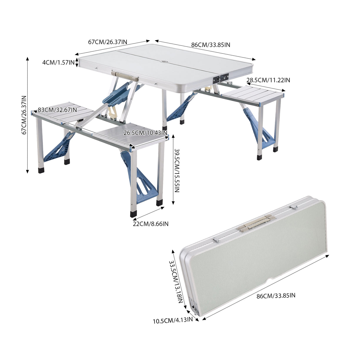 Portable Folding Camping Table & Chair Set