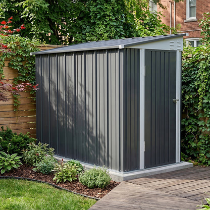 4x8 FT Pent Roof Garden Tool Shed Outdoor Patio Storage House