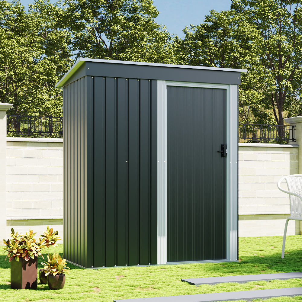5 x 3 ft Metal Garden Storage Shed with Pent Roof