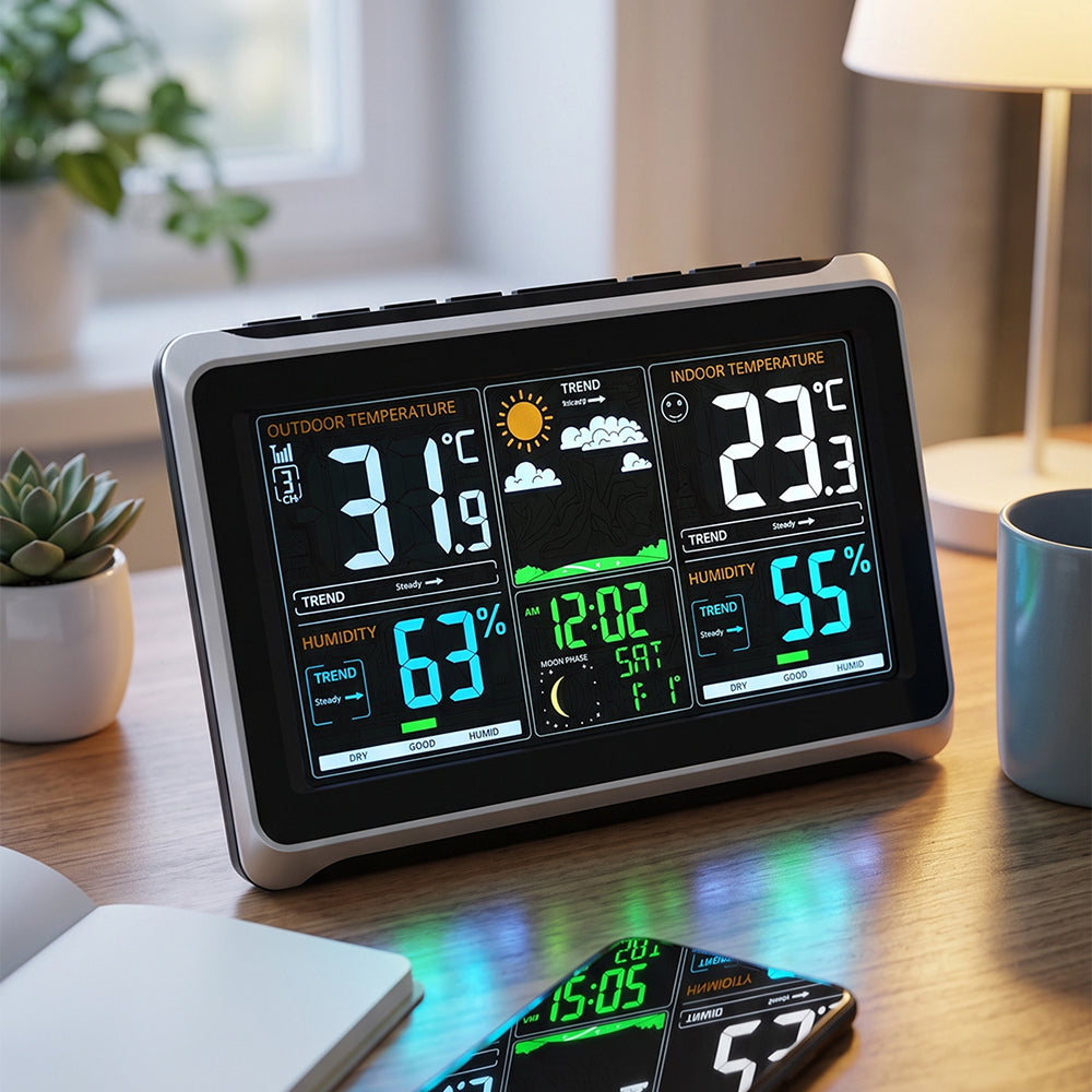Wireless Colour Digital Display Weather Station with Outdoor Sensor