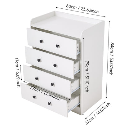4-Drawer Particle Board Storage Cabinet Chest of Drawers